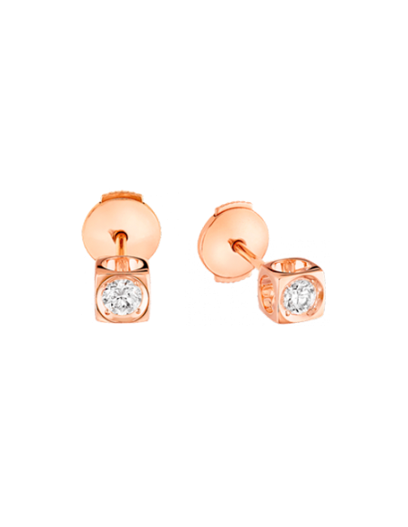 Le Cube Diamant button earrings medium model
